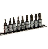 Juego De Vasos Con Puntas 1/4&quot;, Torx Inviolables - 9 Piezas