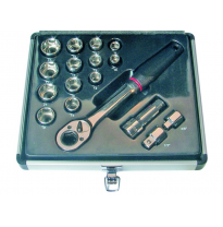 Juego De Llaves De Vaso Con Agujero Pasante - 16 Piezas