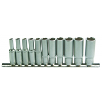 Juego De Llaves De Vaso Largas Hexagonales 1/4&quot; - 11 Piezas