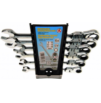 Juego De Llaves Combinadas De Carraca Con Cabeza Flexible - 6 Piezas