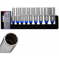 Juego De Vasos Largos 12 Caras 1/2&quot; - 9 Piezas