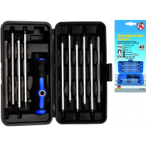 Juego De Destornilladores Planos, Estrella, Torx Y Allen - 11 Piezas