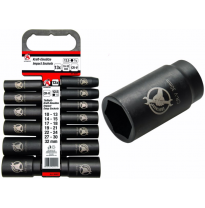 Juego De Vasos De Impacto Largo 1/2&quot; 10-32mm. 13 Piezas