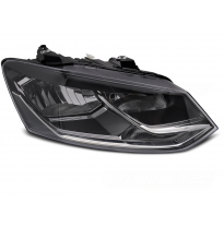 FARO DELANTERO DERECHO NEGRO TYC PARA VW POLO 6R 14-17