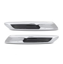 INTERMITENTES DIRECCIÓN LATERAL SILVER SMOKE LED para BMW F10/F11 10-13 con intermitente dinamico