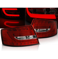 Pilotos Traseros Led Audi A6 C6 Sedan 04.04-08 Rojo/Blanco Led 6pin