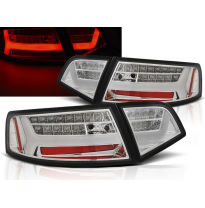 Pilotos Led Audi A6 08-11 Sedan Cromado Con Intermitentes Dinamicos