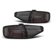 Pilotos Traseros Led Bar Ahumado Intermitente Dinamico Para Audi A4 B8 12-15 Sedan Con Led Serie