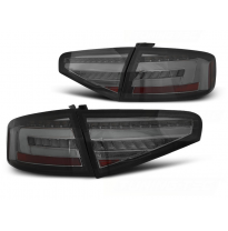 Pilotos Traseros Led Bar Ahumado Intermitente Dinamico Para Audi A4 B8 12-15 Sedan Con Halogena Serie