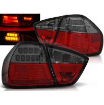 Pilotos Traseros Led Bmw E90 03.05-08.08 Rojo Ahumado Led Bar