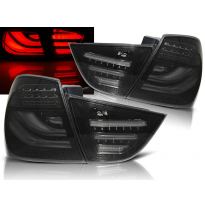 Pilotos Traseros Led Bmw E90 09-11 Ahumado Negro Led Bar