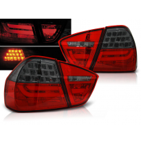 Pilotos Traseros Led Bmw E90 03.05-08.08 Rojo Ahumado Led Bar