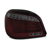 Pilotos Traseros Led Bar Rojo Ahumado Para Bmw E60 Lci 07-10