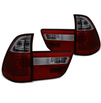 Pilotos Traseros Led Bar Rojo Ahumado Para Bmw X5 E53 09.99-10.03