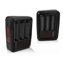 Pilotos Traseros Chrysler Jeep Wrangler Jk 07-18 Led Bar Smoke Black