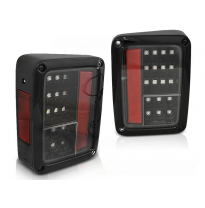 Pilotos Traseros Chrysler Jeep Wrangler Jk 07-18 Led Black