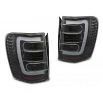 PILOTOS TRASEROS CHRYSLER JEEP GRAND CHEROKEE 99-05.05 LED NEGRO TRANSPARENTE