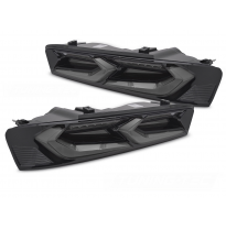 PILOTOS TRASEROS LED NEGRAS AHUMADAS PARA CHEVROLET CAMARO 16-18