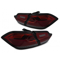 PILOTOS TRASEROS LED AHUMADO ROJO se adapta a FORD FIESTA MK8 17-21 HATCHBACK