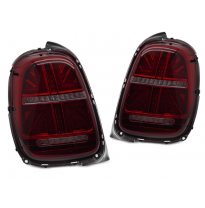 PILOTOS TRASEROS LED ROJAS AHUMADOS Intermitente Dinamico se adapta a MINI COOPER F55 F56 F57 14-17 6-PIN