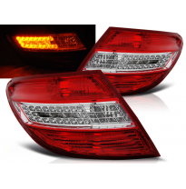 Pilotos Traseros Led Mercedes C-Klasa W204 Sedan 07-10 Rojo/Blanco Led