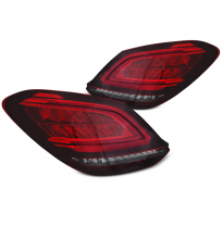 PILOTOS TRASEROS DE BARRA LED ROJO BLANCO Intermitente Dinamico se adapta a MERCEDES CLASE C W205 14-18
