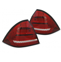 Pilotos Traseros Led Bar Rojo Whie Intermitente Dinamico Para Mercedes W203 Sedan 00-04
