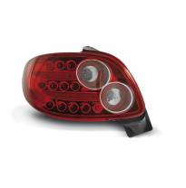 Pilotos Traseros Led Peugeot 206 10.98- Rojo/Blanco Led