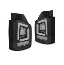 Pilotos Traseros Led Bar Negro Intermitente Dinamico Para Vw T6 15-19 Tr