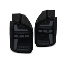 PILOTOS TRASEROS LED BLACK SMOKE para VW T5 10-15 con intermitente dinamico