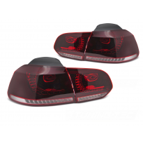 PILOTOS TRASEROS LED ROJO BLANCO INTERMITENTE DINAMICO aptos para VW GOLF 6 08-13