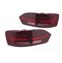 PILOTOS TRASEROS LED DE BARRA ROJAS Y BLANCAS aptas para VW JETTA VI 11-14