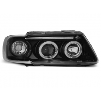 Faros Delanteros Angel Eyes Audi A3 8l 08.96-08.00 Fondo Negro