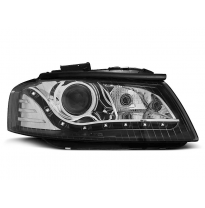 Audi A3 8p 05.03-03.08 Faros Delanteros Luz Diurna Fondo Negro