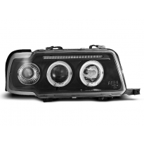 Faros Delanteros Angel Eyes Audi 80 B4 09.91-04.96 Fondo Negro