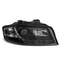 Audi A4 10.00-10.04 Faros Delanteros Luz Diurna Fondo Negro