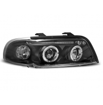 Faros Delanteros Angel Eyes Audi A4 11.94-12.98 Fondo Negro