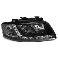 Audi A6  06.01-05.04 Faros Delanteros Luz Diurna Fondo Negro