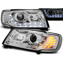 Faros Delanteros Luz Diurna Audi 100 C4 12.90-06.94 Cromados