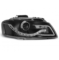 Audi A3 8p 05.03-03.08 Faros Delanteros Luz Diurna Fondo Negro