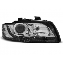 Audi A4 10.00-10.04 Faros Delanteros Luz Diurna Fondo Negro