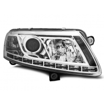 Audi A6 C6 04.04-08 Faros Delanteros Luz Diurna Tru Drl Ece-R87 Xenon D2s Cromado