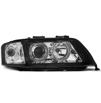 Faros Delanteros Angel Eyes Audi A6 A6 06.01-05.04 Fondo Negro Xenon