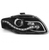 Audi A4 B7 11.04-03.08 Faros Delanteros Luz Diurna Fondo Negro Drl