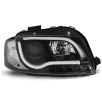 Audi A3 8p 05.03-03.08 Led Faros Delanteros Luz Diurna Tube Lights Negro Faros Delanteros Luz Diurna Tru Drl Ece-R87