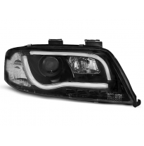 Audi A6 05.97-05.01 Faros Delanteros Luz Diurna Tube Lights Faros Delanteros Luz Diurna Tru Drl Ece-R87 Negro