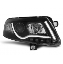 Audi A6 C6 04-08 Xenon Faros Delanteros Luz Diurna Tube Lights Faros Delanteros Luz Diurna Tru Drl Ece-R87 Negro