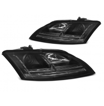 Faros Delanteros Xenon Luz Diurna Negro Intermitente Dinamico Para Audi Tt 06-10 8j Con Afs