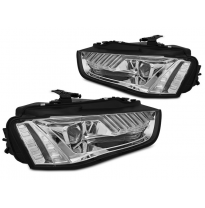 FAROS XENON LED CROMADOS para AUDI A4 B8 12-15 con intermitente dinamico