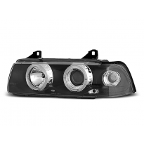 Faros Delanteros Angel Eyes Bmw E36 12.90-08.99 Fondo Negro